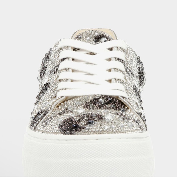 Betsey Johnson Women's Glitter Skull Sneakers - Picture 2 of 9